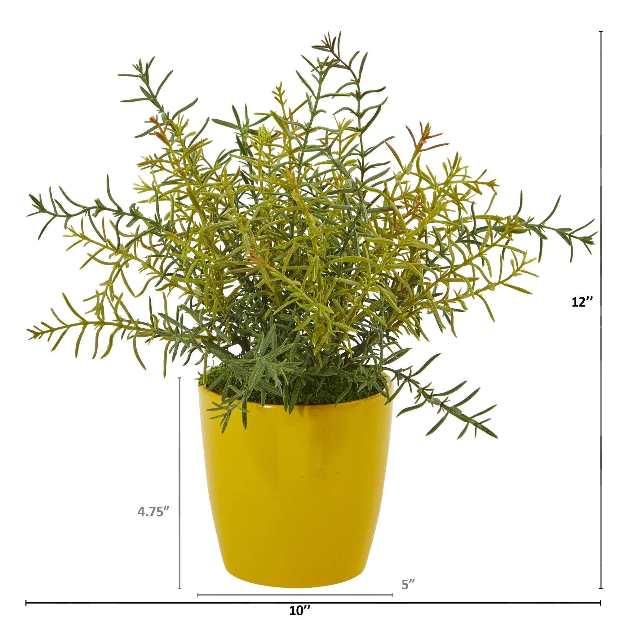 12” Rosemary Artificial Plant in Yellow Planter (Set of 2)