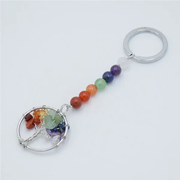 7 Chakra Handmade Keychains Key Ring