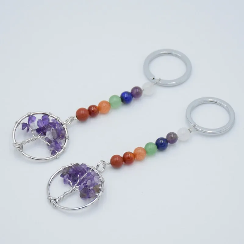 7 Chakra Handmade Keychains Key Ring