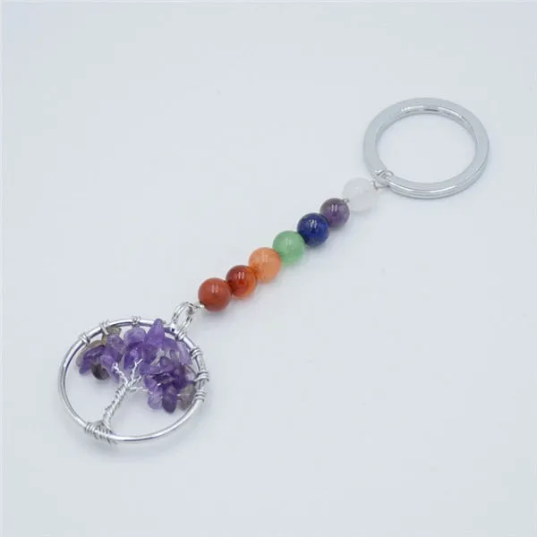 7 Chakra Handmade Keychains Key Ring