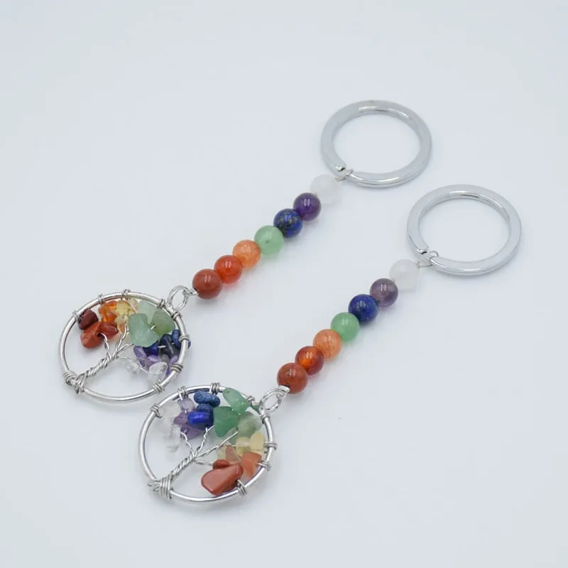 7 Chakra Handmade Keychains Key Ring