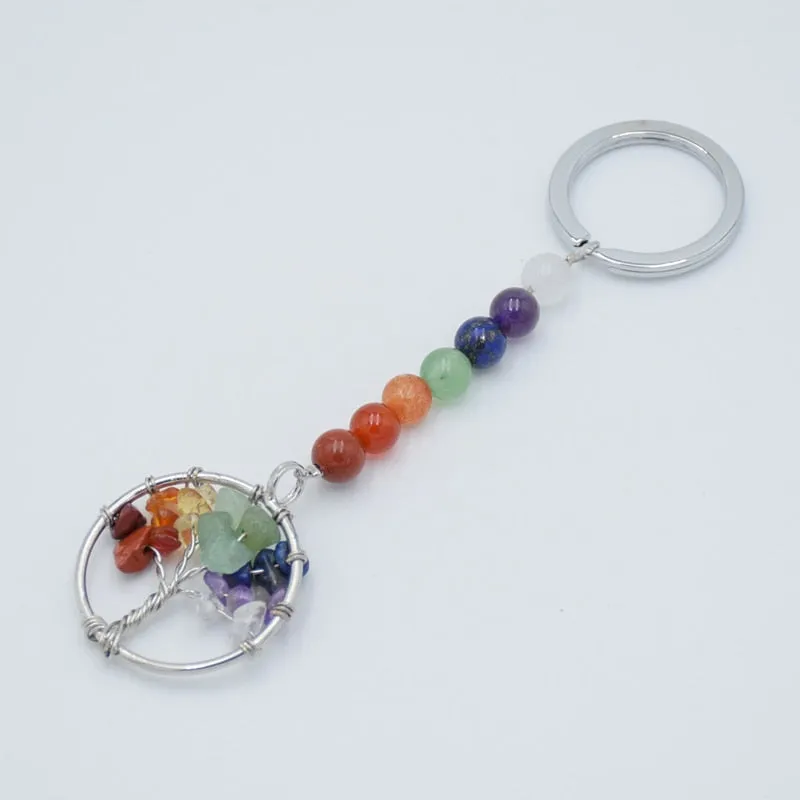 7 Chakra Handmade Keychains Key Ring