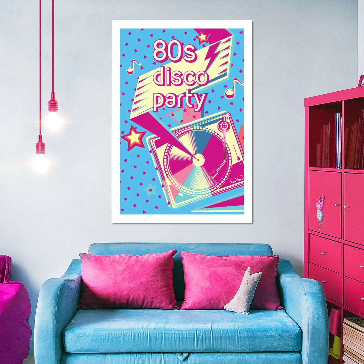 80's Disco Party Wall Art