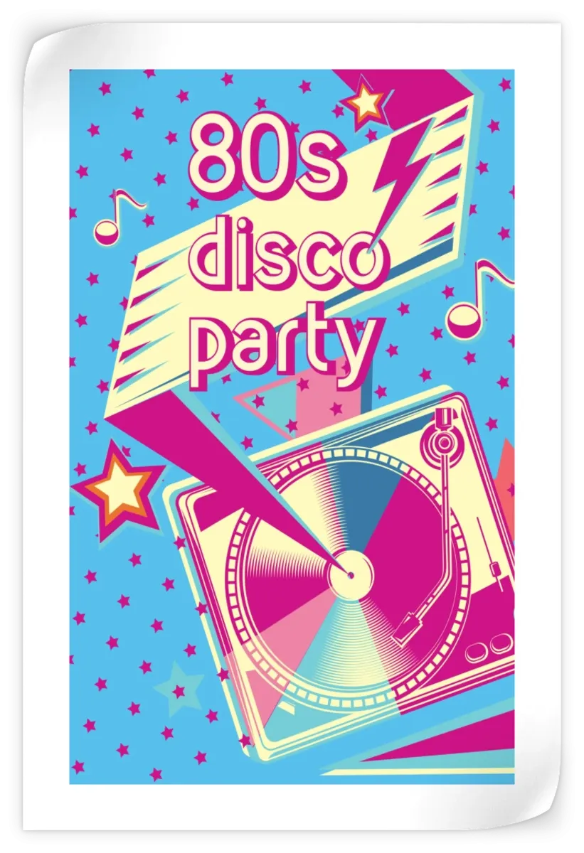 80's Disco Party Wall Art