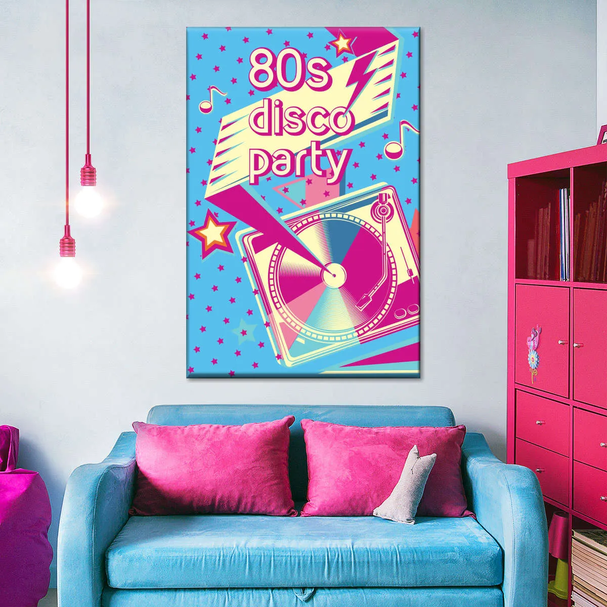 80's Disco Party Wall Art