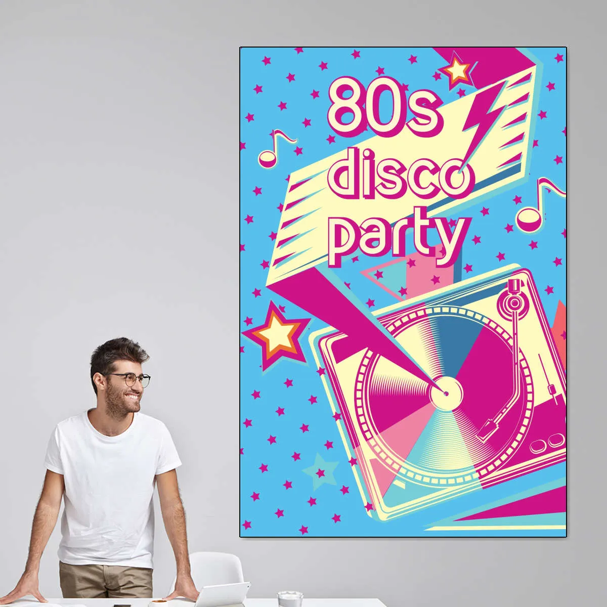 80's Disco Party Wall Art