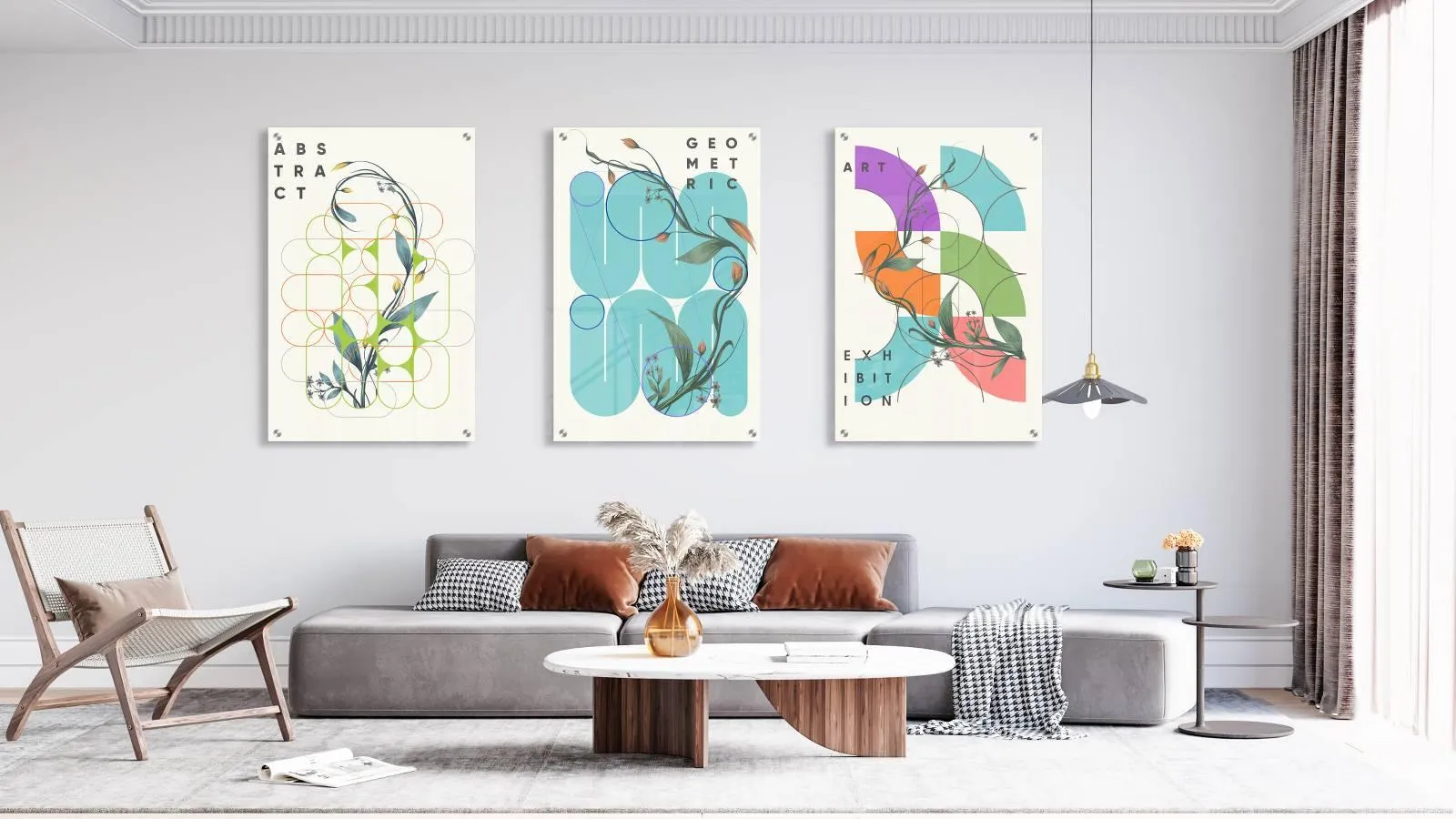 Abstract Artwork Posters Set of 3 Prints Modern Wall Art Modern Artwork