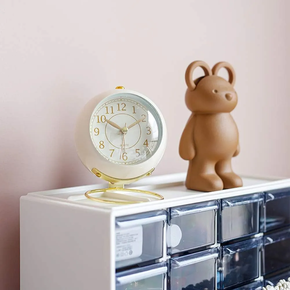 AKSHAR ENTERPRISE AstroTime Classic Non-Ticking Table Clock - Sleek Design, Battery Operated, Perfect for Living Room Decor