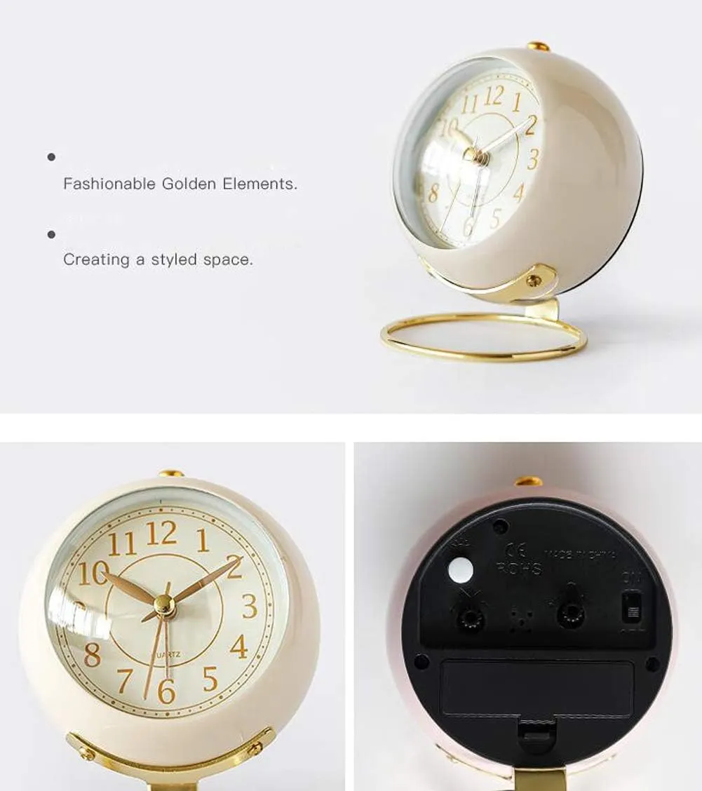 AKSHAR ENTERPRISE AstroTime Classic Non-Ticking Table Clock - Sleek Design, Battery Operated, Perfect for Living Room Decor