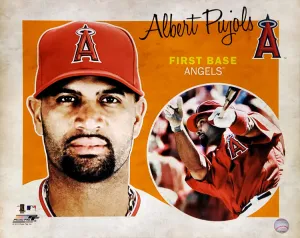 Albert Pujols "Retro SuperCard" L.A. Angels Premium Poster Print - Photofile 16x20