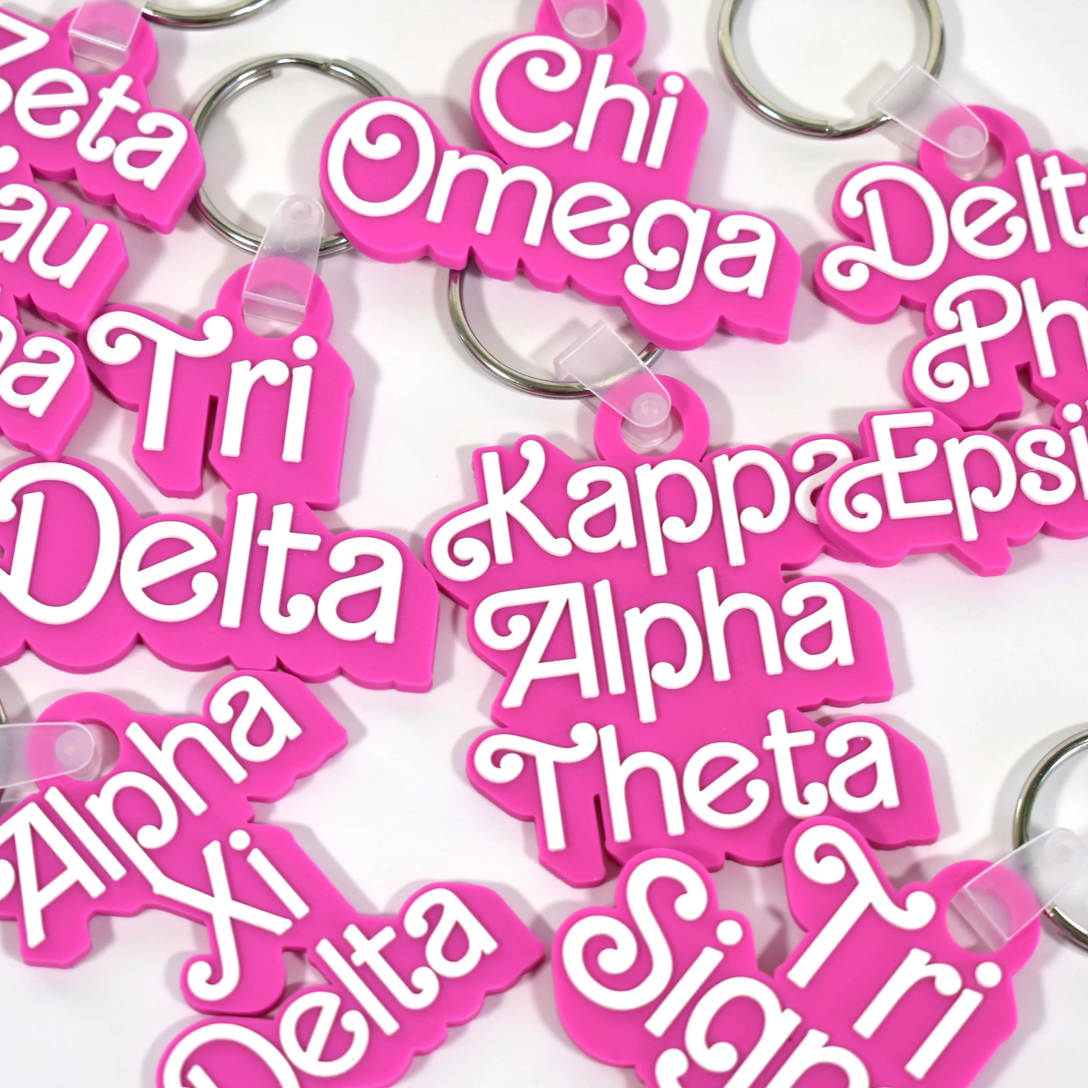 Alpha Omicron Pi Keychain- Retro Dolly Sorority Name Design