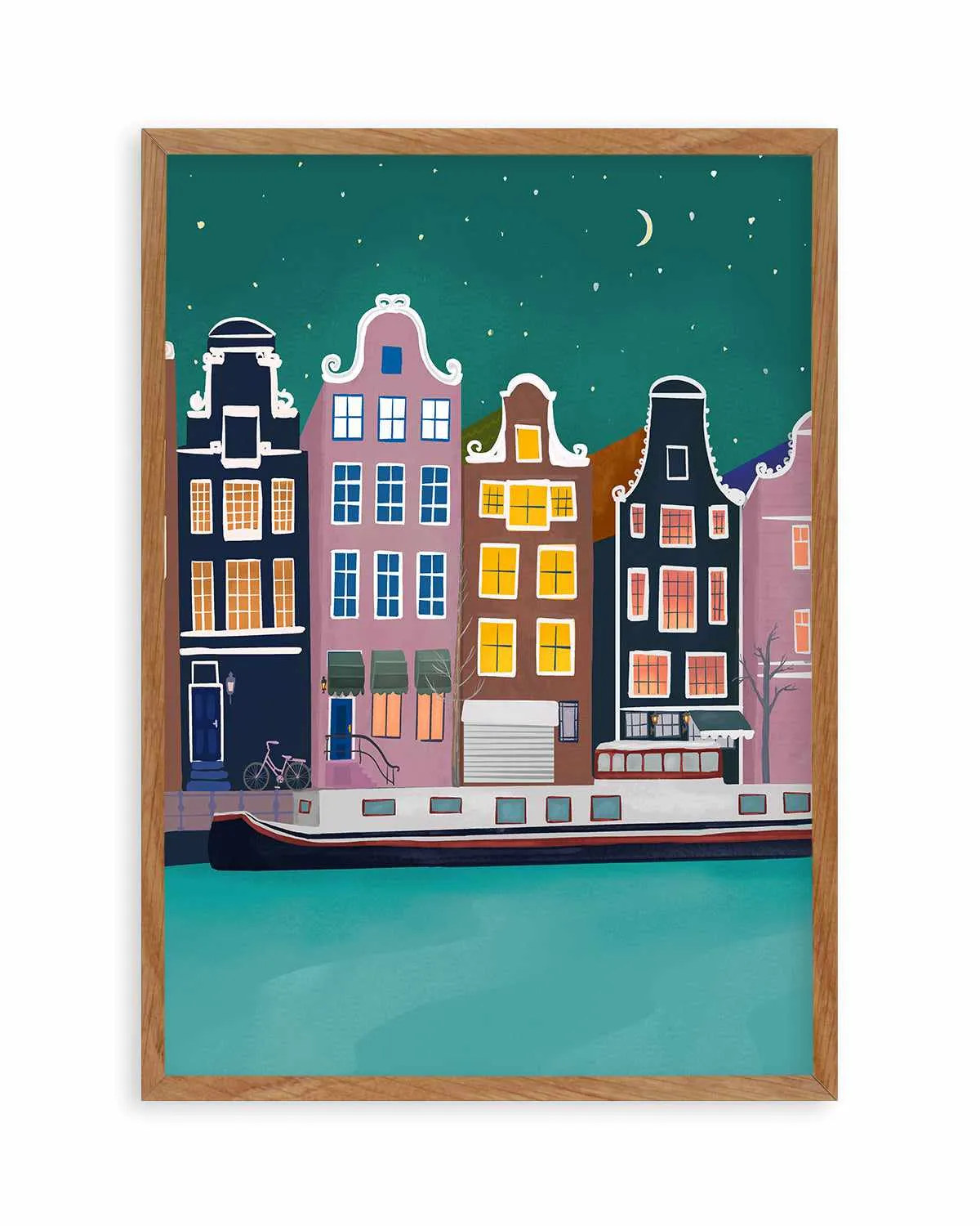 Amsterdam Nights by Petra Lizde Art Print