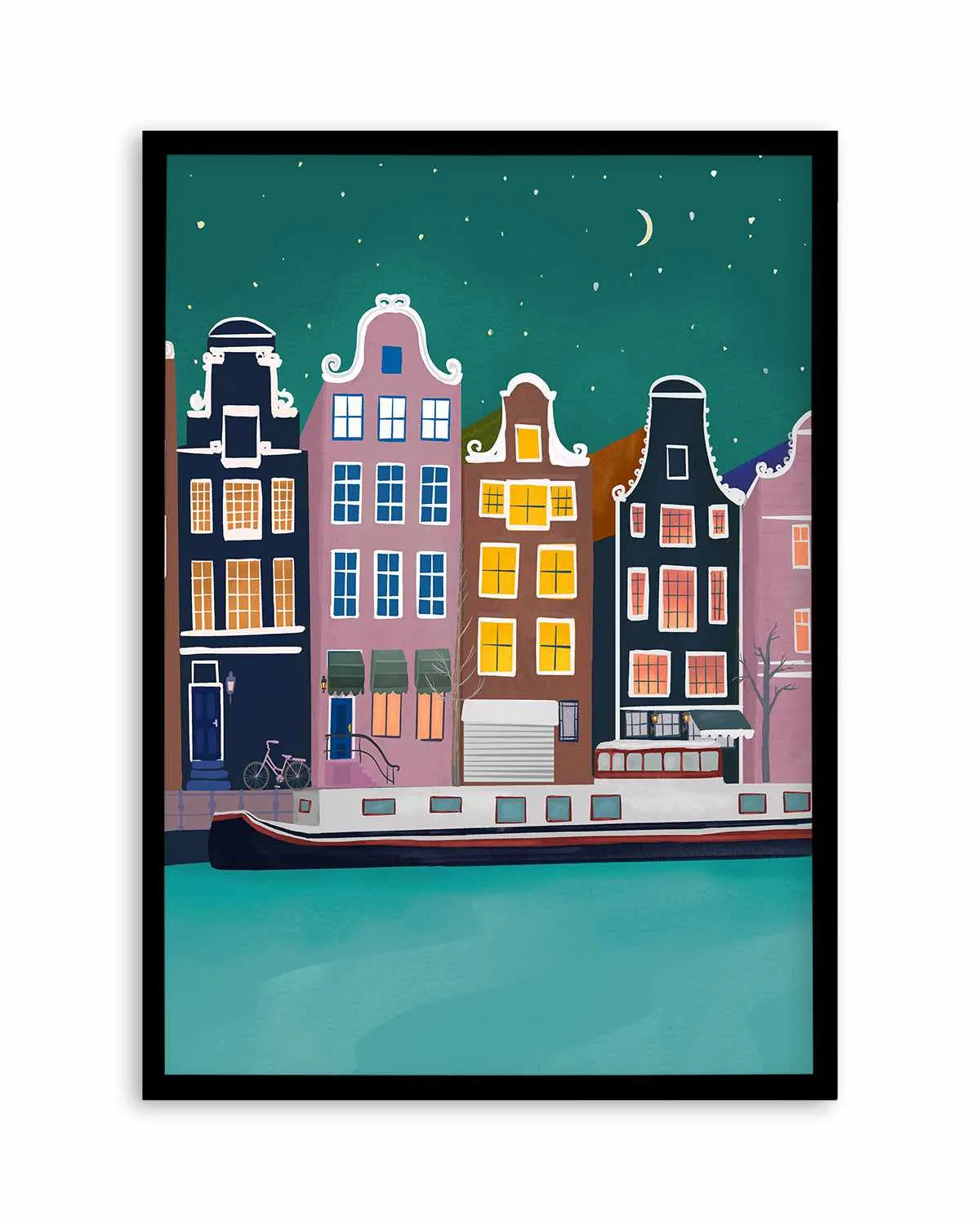 Amsterdam Nights by Petra Lizde Art Print