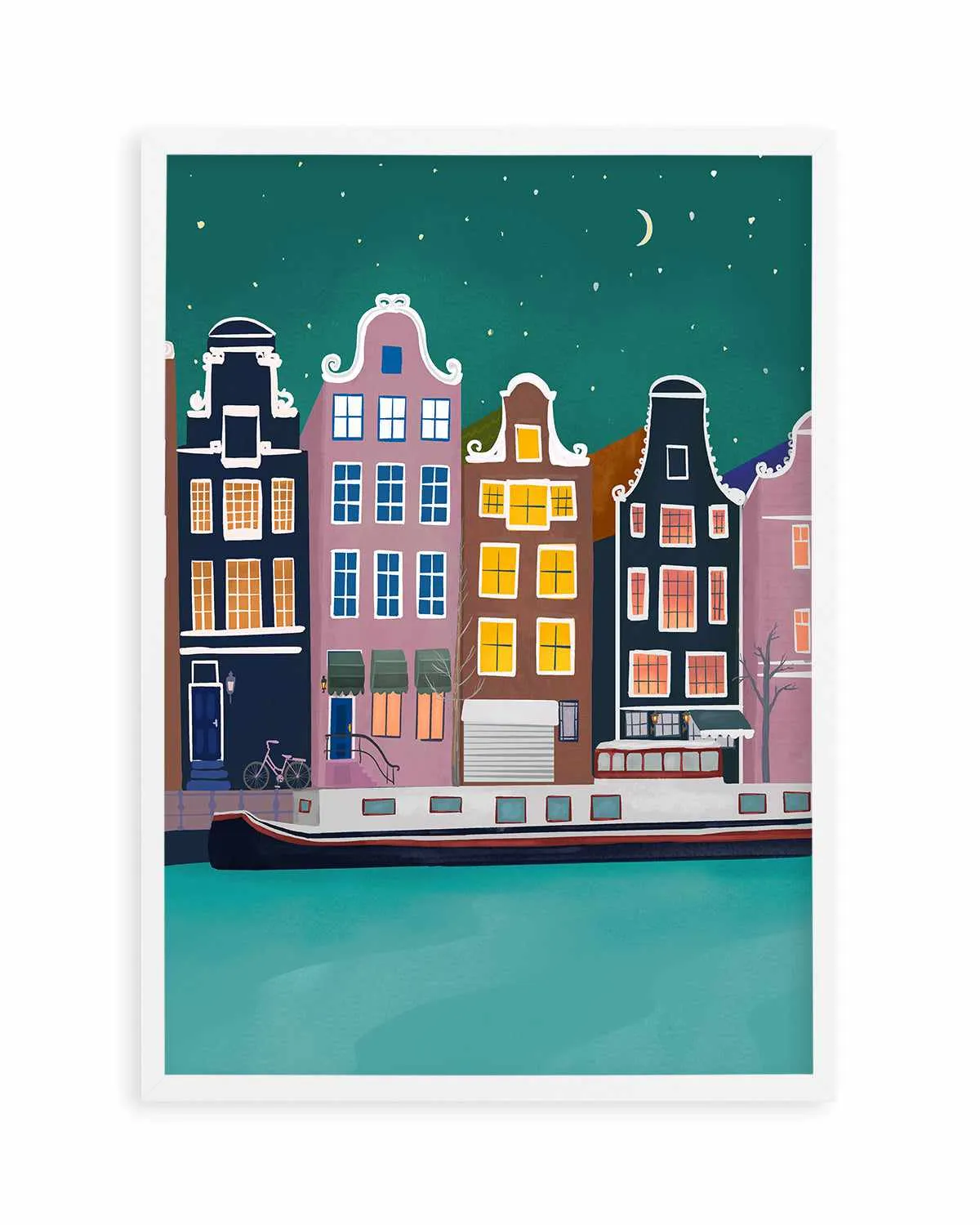 Amsterdam Nights by Petra Lizde Art Print