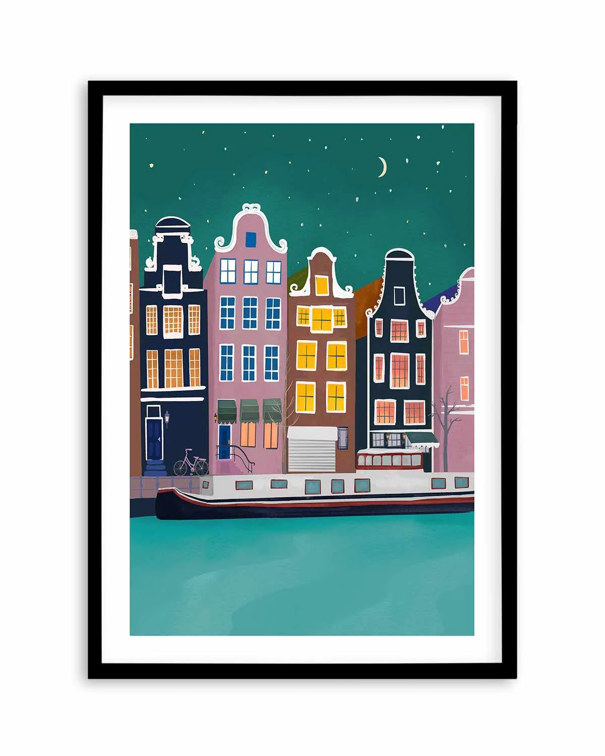 Amsterdam Nights by Petra Lizde Art Print