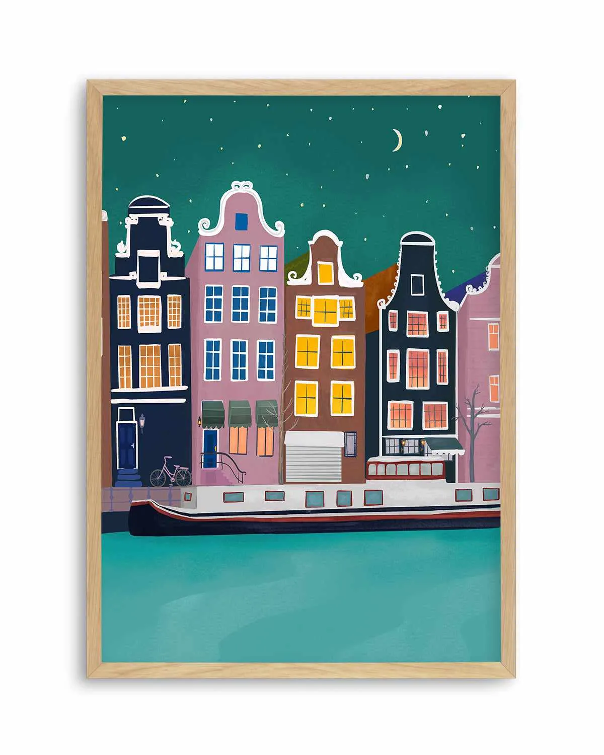 Amsterdam Nights by Petra Lizde Art Print