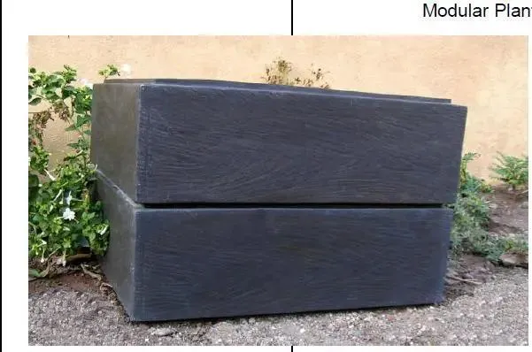 Ancient Chinese Fiberglass Fiber Planters Rectangle Shape Decorative Pot