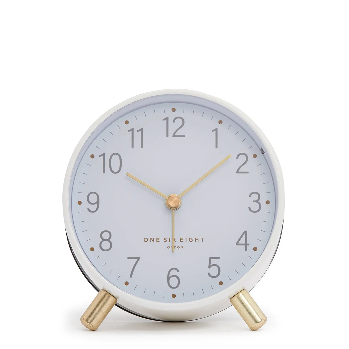 Angelina Silent Alarm Clock - White