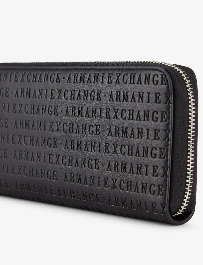 A.R.M.A.N.I  E.X.C.H.A.N.G.E  Wallet With Zip And Strap