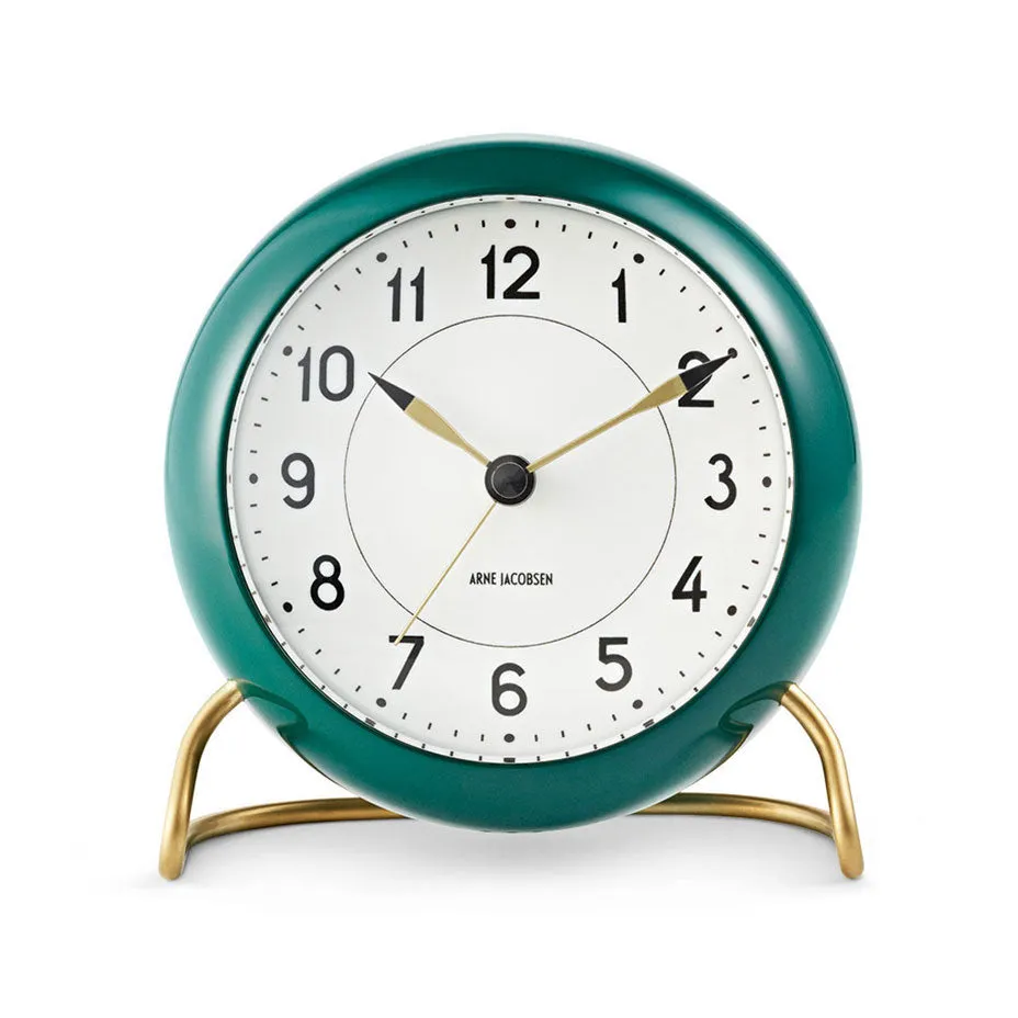 Arne Jacobsen - Station Alarm Clock - Racing Green