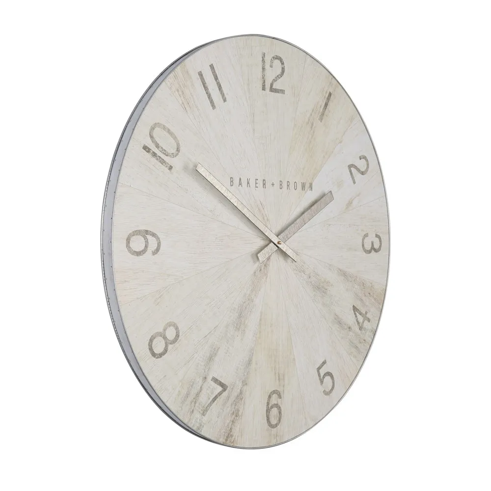 Baker and Brown Clock White Oak