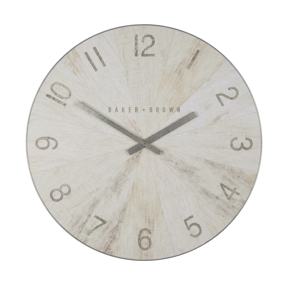 Baker and Brown Clock White Oak