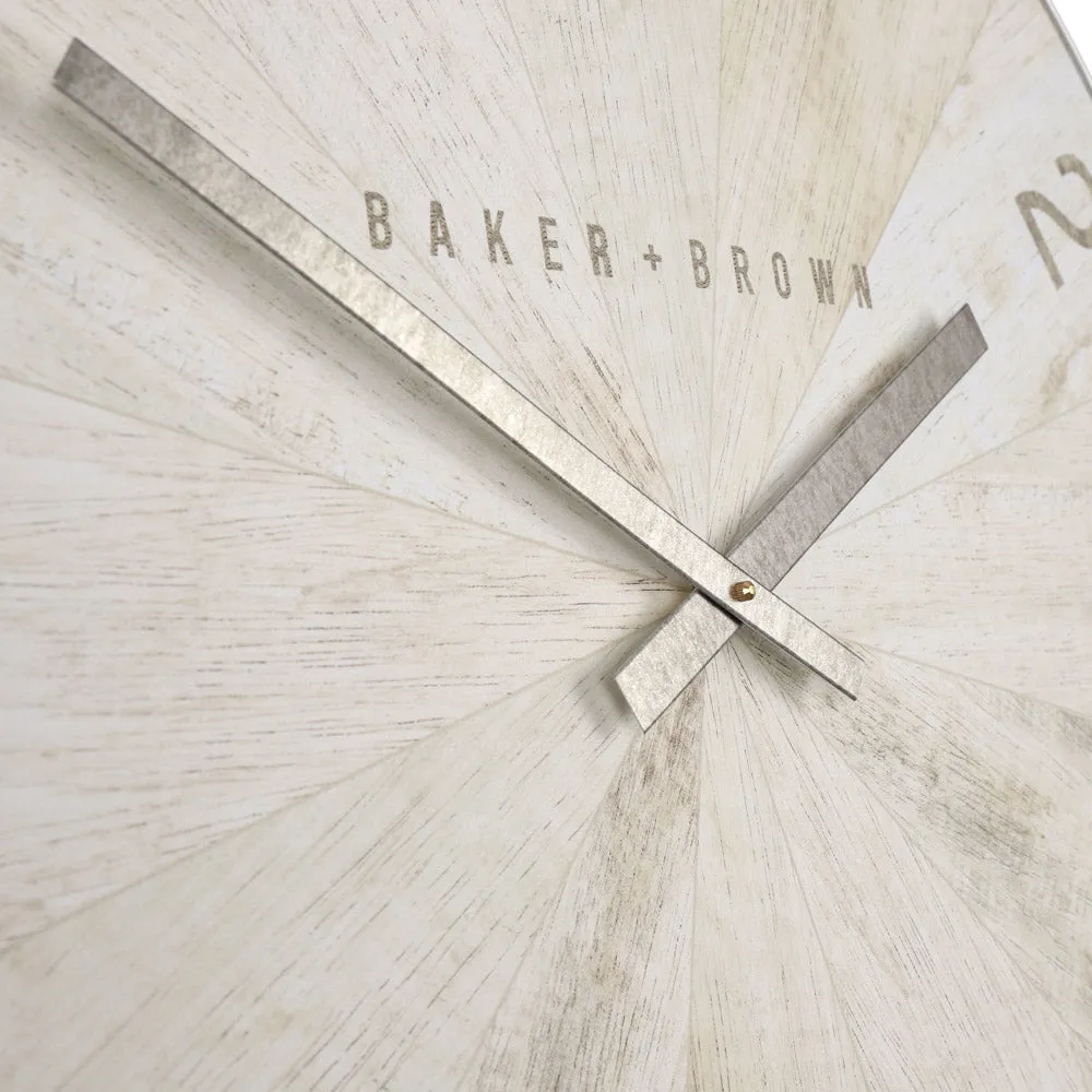 Baker and Brown Clock White Oak