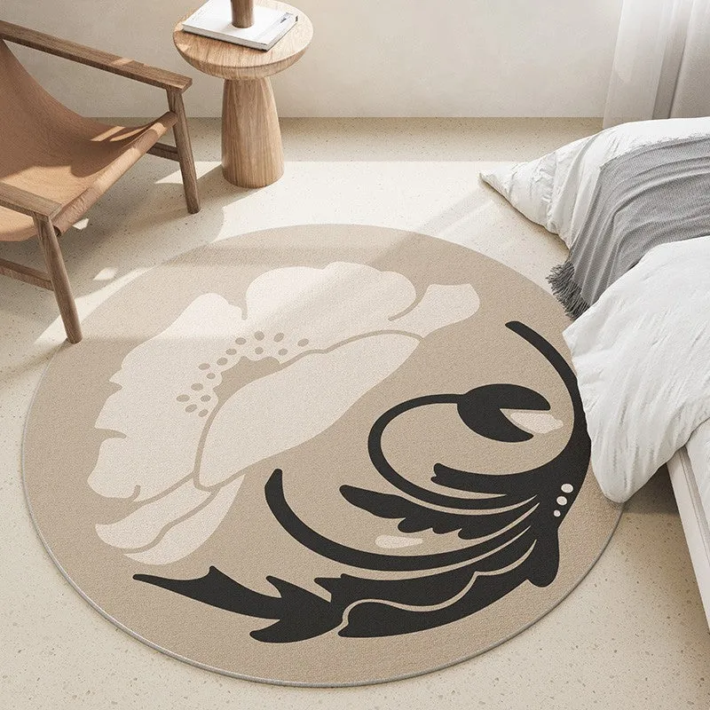 Bathroom Modern Round Rugs, Circular Modern Rugs under Coffee Table, Round Modern Rugs in Living Room, Round Contemporary Modern Rugs for Bedroom