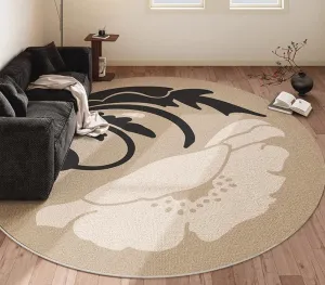 Bathroom Modern Round Rugs, Circular Modern Rugs under Coffee Table, Round Modern Rugs in Living Room, Round Contemporary Modern Rugs for Bedroom