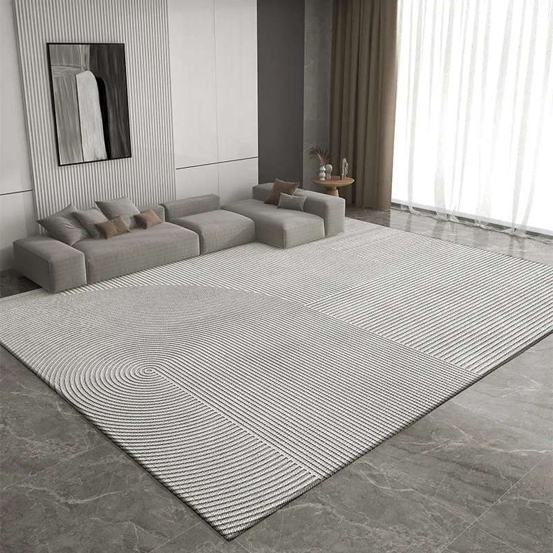 Bedroom Modern Rugs, Extra Large Modern Rugs for Living Room, Dining Room Geometric Modern Rugs, Gray Contemporary Modern Rugs for Office