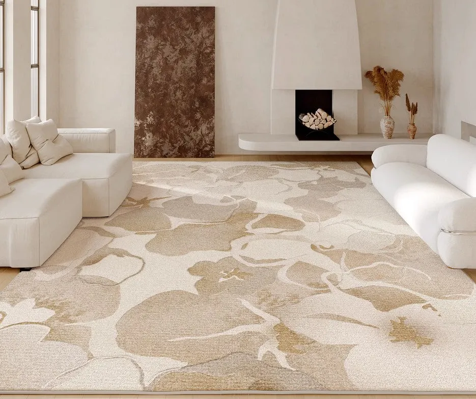 Bedroom Modern Soft Rugs, French Style Modern Rugs for Interior Design, Contemporary Modern Rugs under Dining Room Table, Flower Pattern Modern Rugs for Living Room