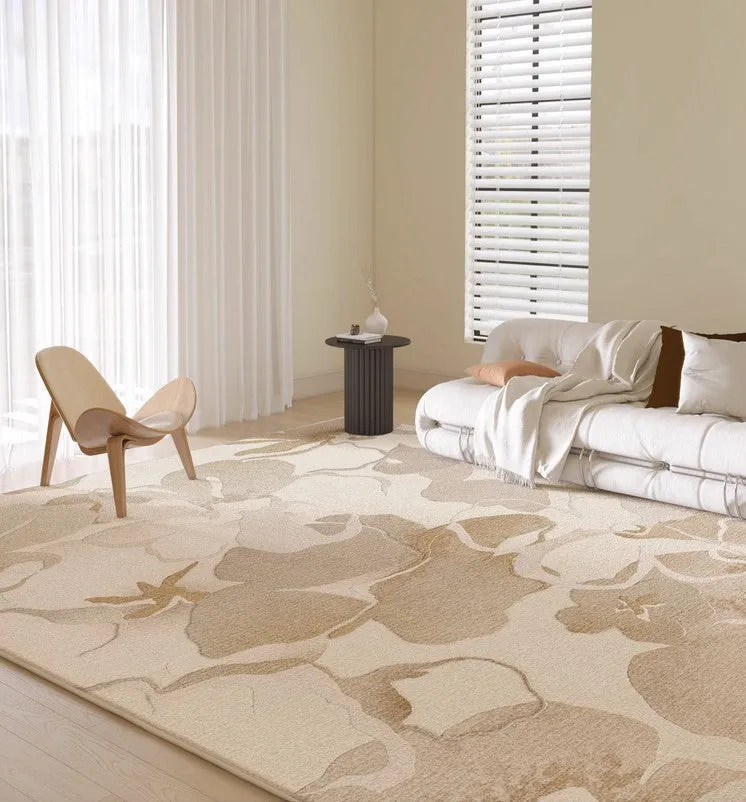 Bedroom Modern Soft Rugs, French Style Modern Rugs for Interior Design, Contemporary Modern Rugs under Dining Room Table, Flower Pattern Modern Rugs for Living Room