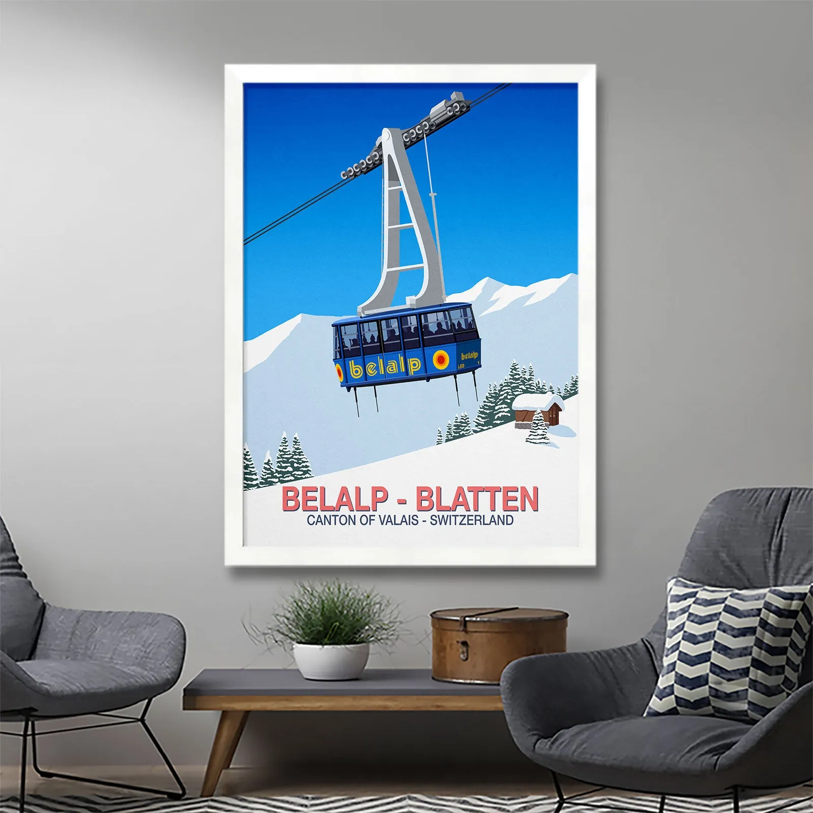 Belalp Blatten ski poster