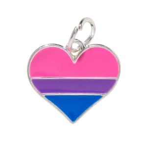 Bisexual Heart Shaped Charms