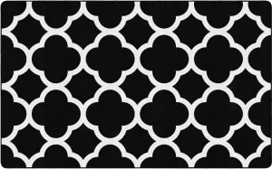 Black and White Quatrefoil | Classroom Rug | Schoolgirl Style