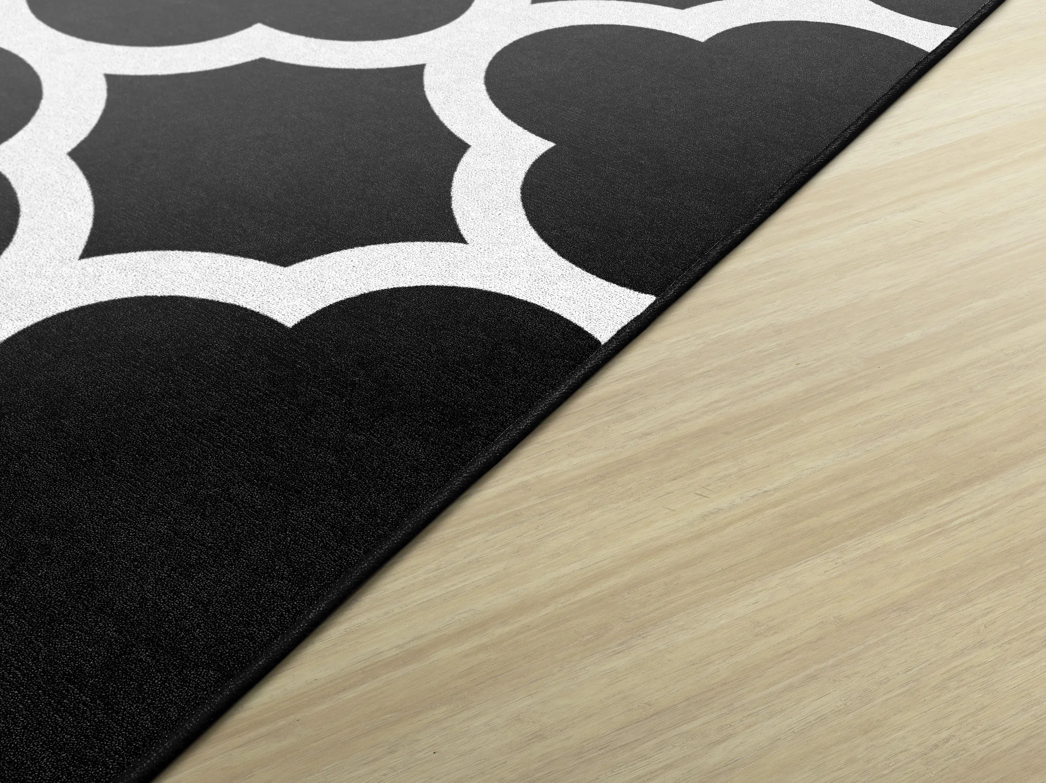 Black and White Quatrefoil | Classroom Rug | Schoolgirl Style