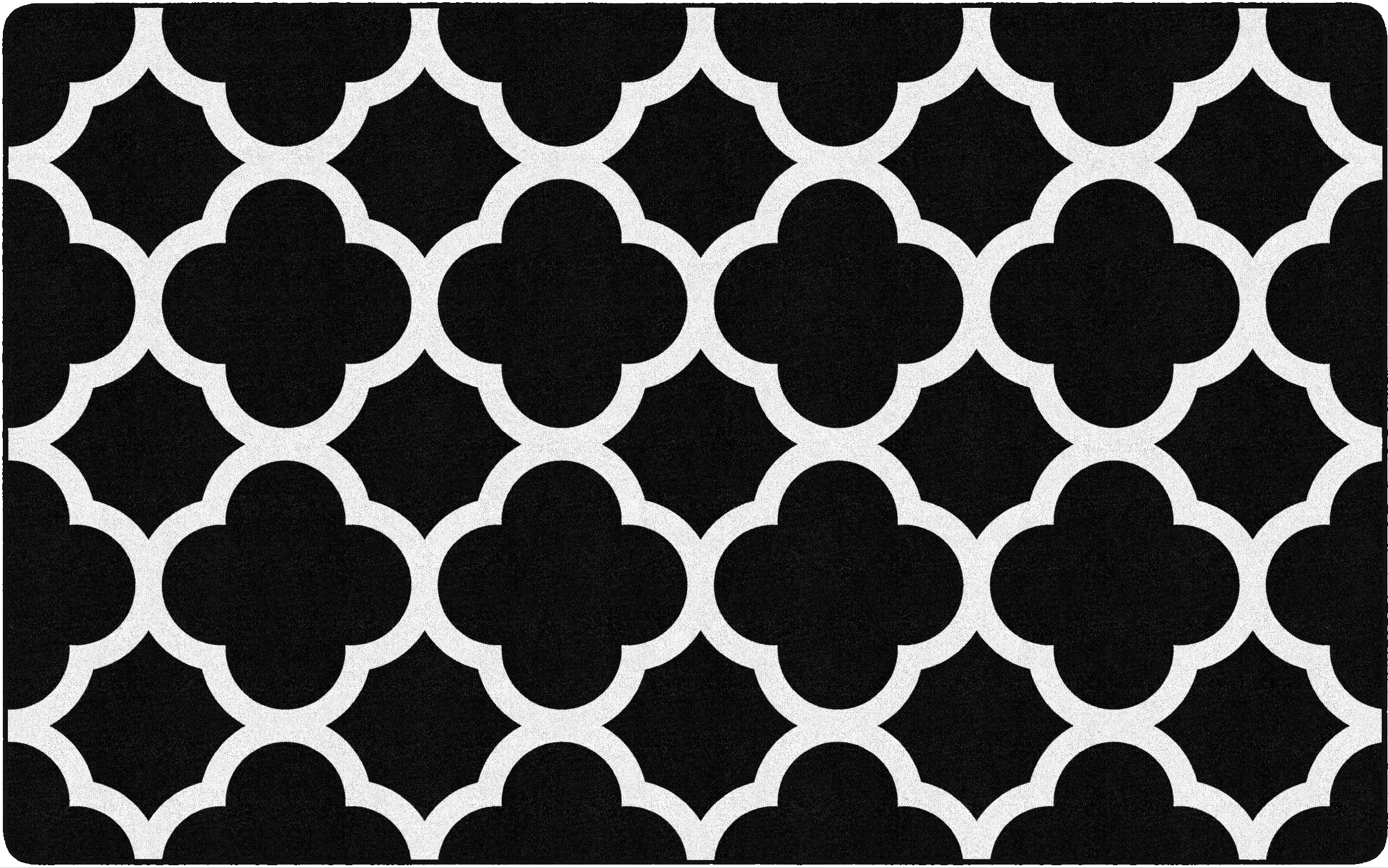 Black and White Quatrefoil | Classroom Rug | Schoolgirl Style