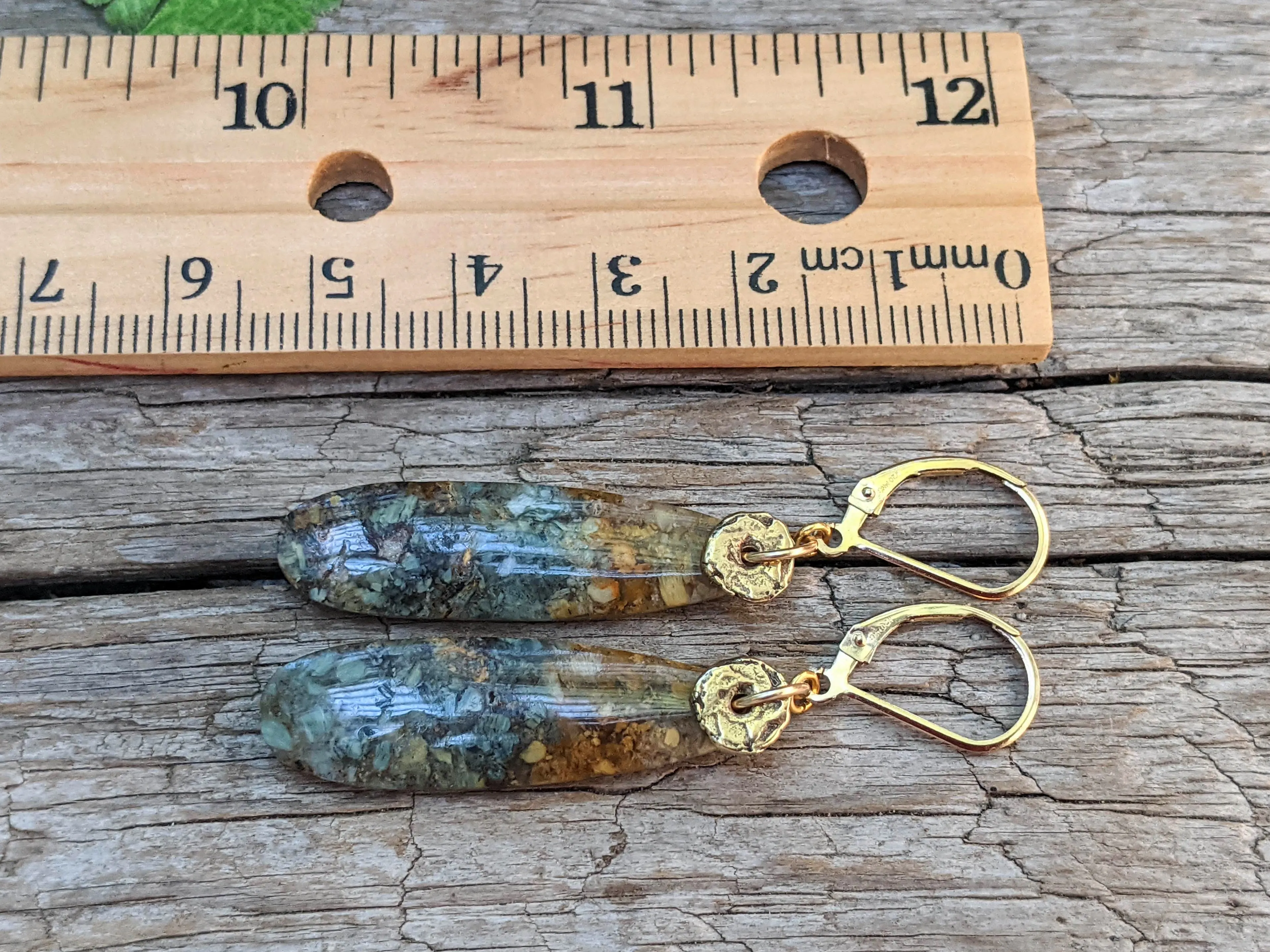 Blue Ocean Jasper Boho Earrings