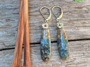 Blue Ocean Jasper Boho Earrings