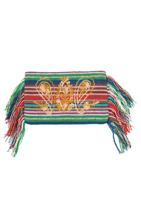 Boho Gheri Fringe Belt Clutch