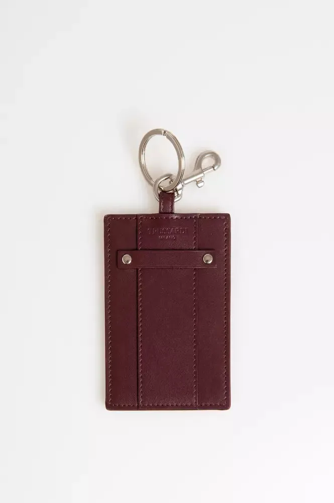 Brown Leather Men Keychain