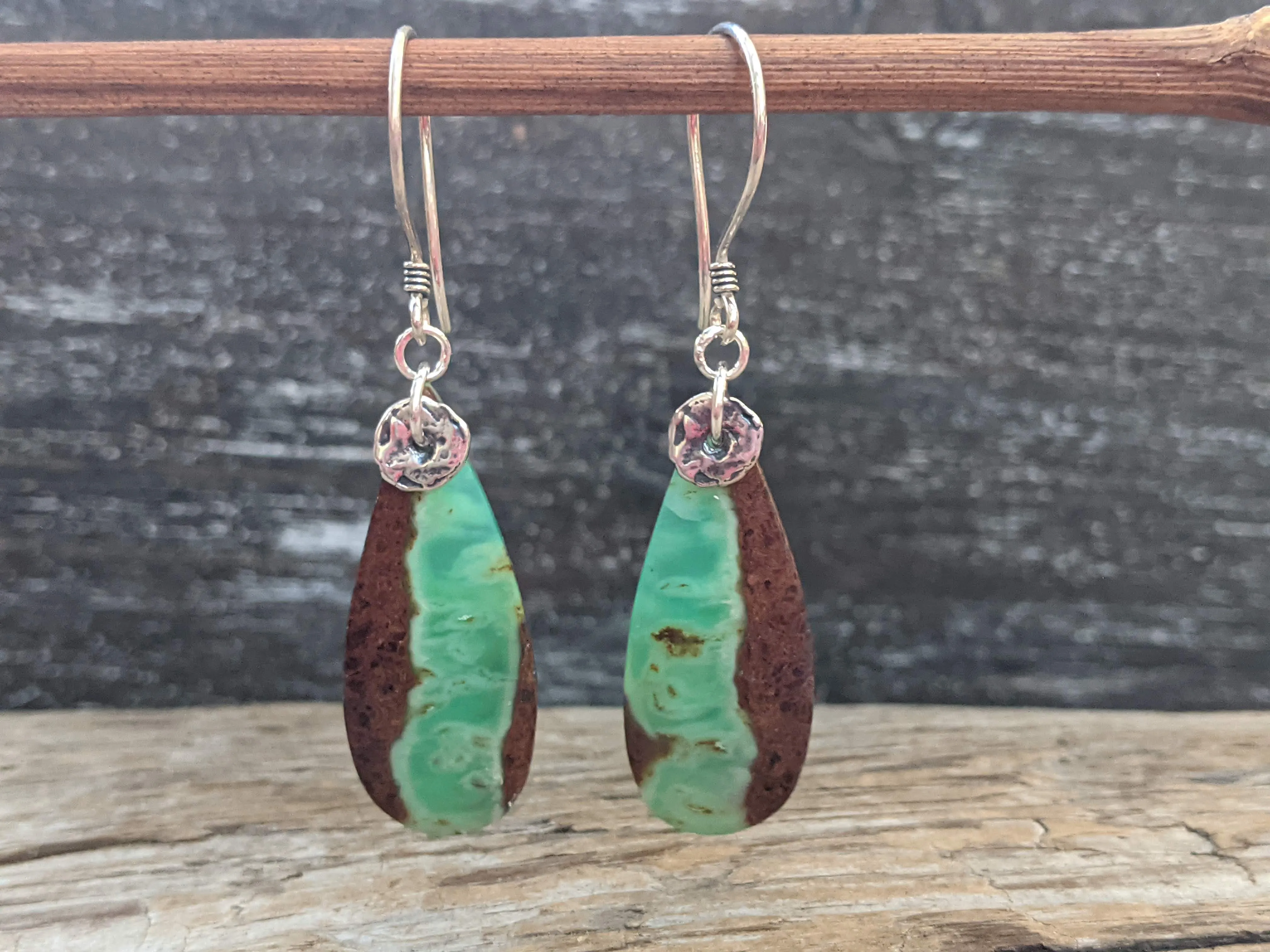 Chrysoprase Boho Earrings