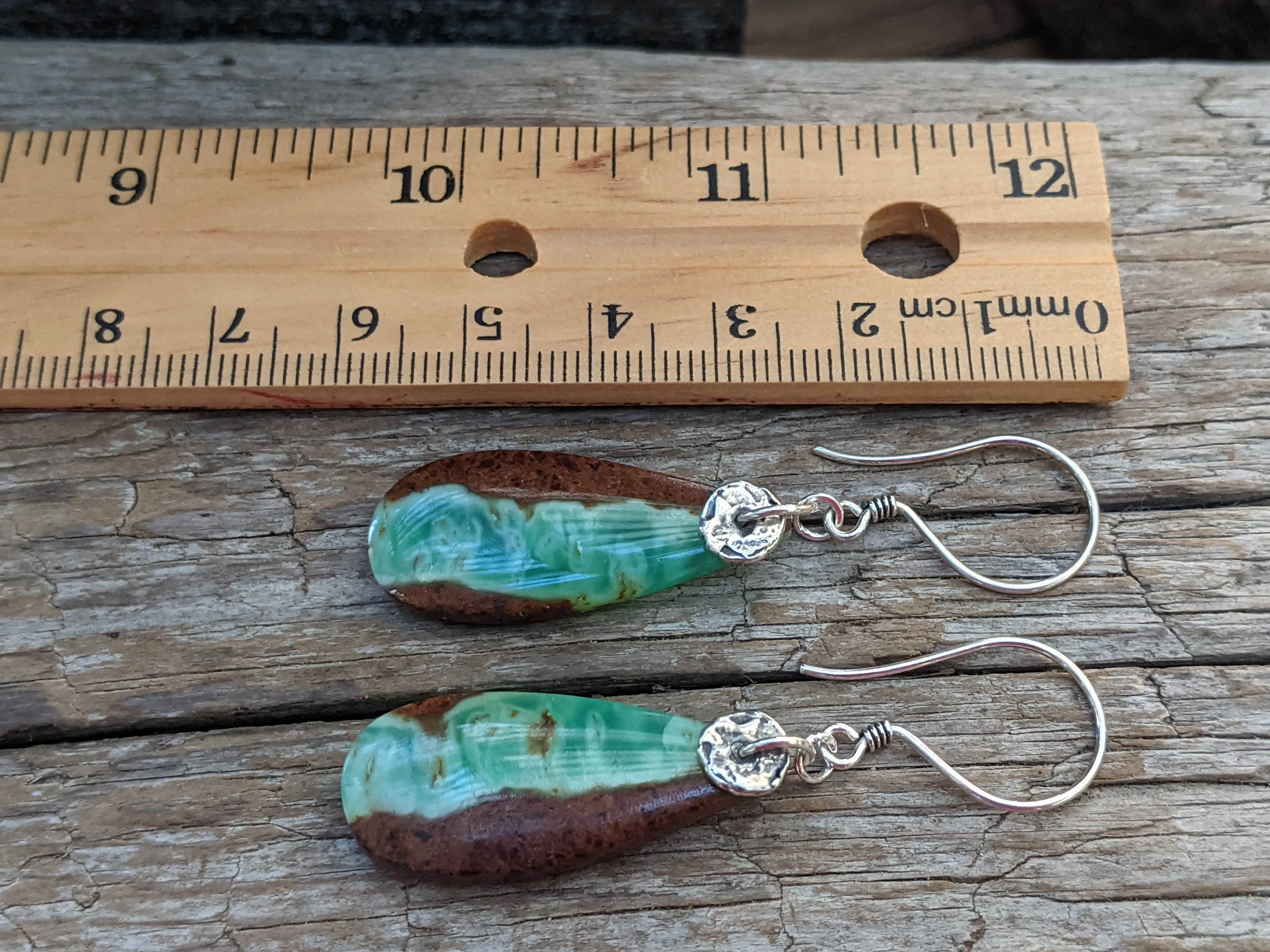 Chrysoprase Boho Earrings