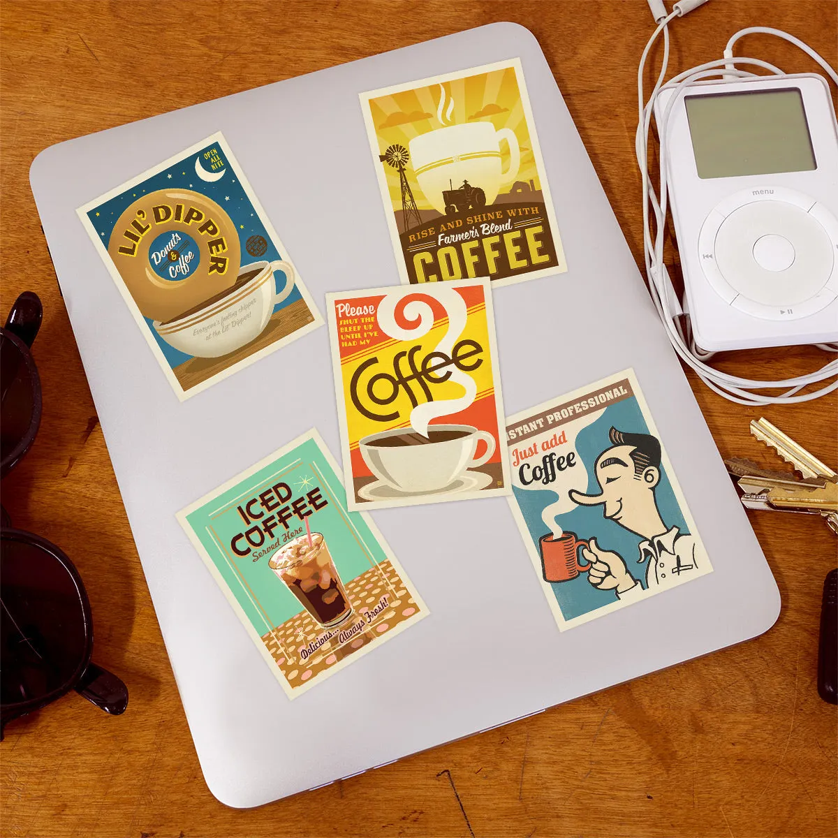 Coffee Around the World Vinyl Sticker Set of 50