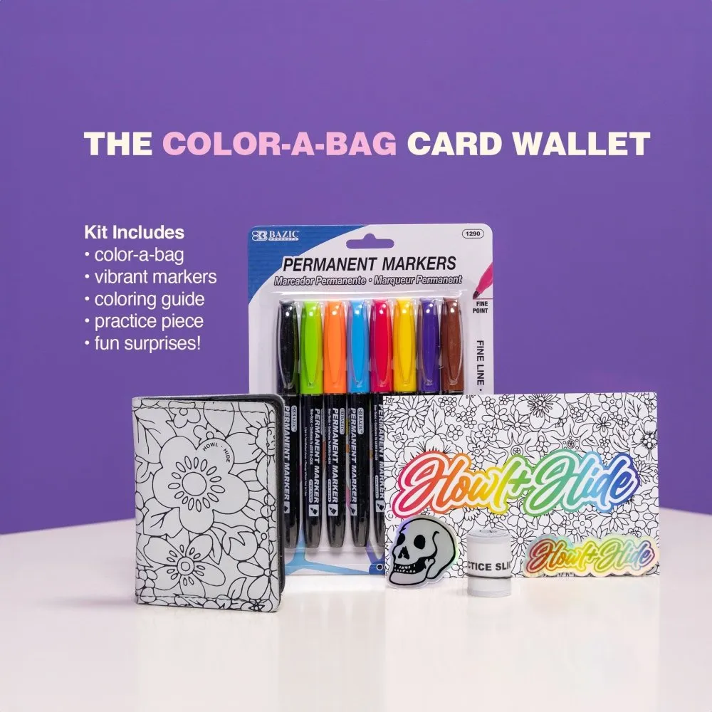 Color-A-Bag. Card Wallet.