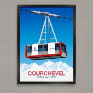 Courchevel cable car poster