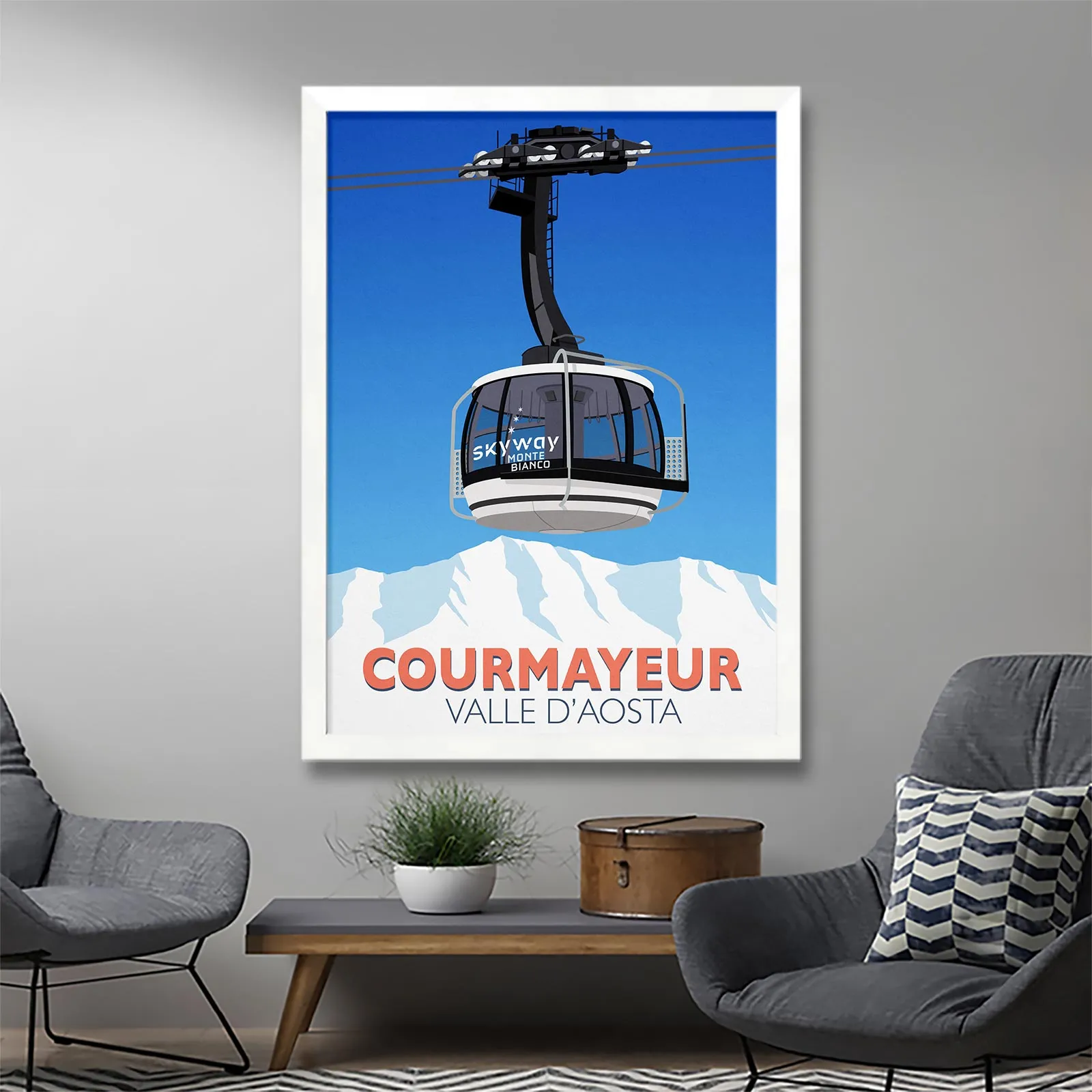 Courmayeur ski poster