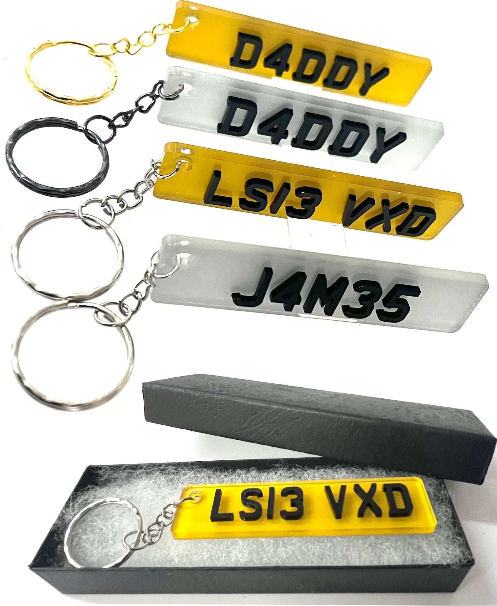 Custom 4D Numberplate Keyring