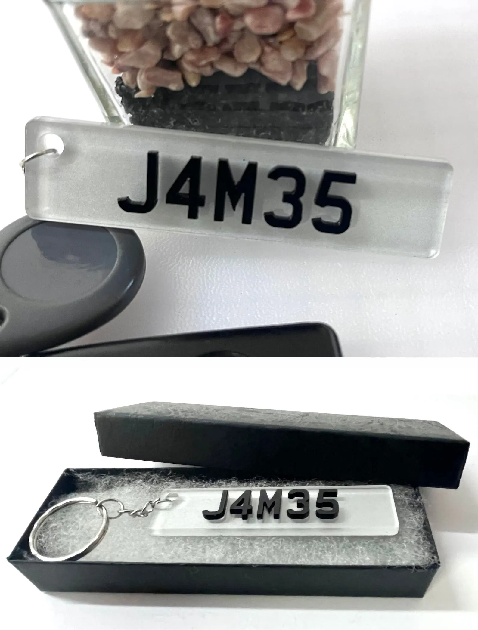 Custom 4D Numberplate Keyring