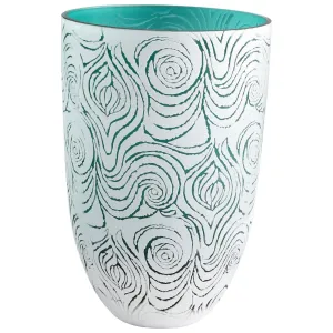 Cyan Design 08804 Destin Vase - White And Green - Large